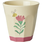 Rice Melamine Cups with Asst. Pink Happy Forest Prints - Small - 6 Pack - 160 ml