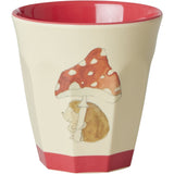 Rice Melamine Cups with Asst. Pink Happy Forest Prints - Small - 6 Pack - 160 ml