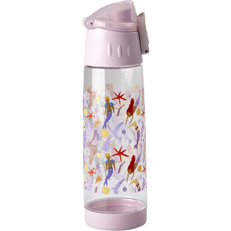 Rice Plastic Kids Drinking Bottle with Mermaid Print - Lavender - 500 ml