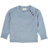 COPENHAGEN COLORS Dusty Blue Merino Marguriette Blouse