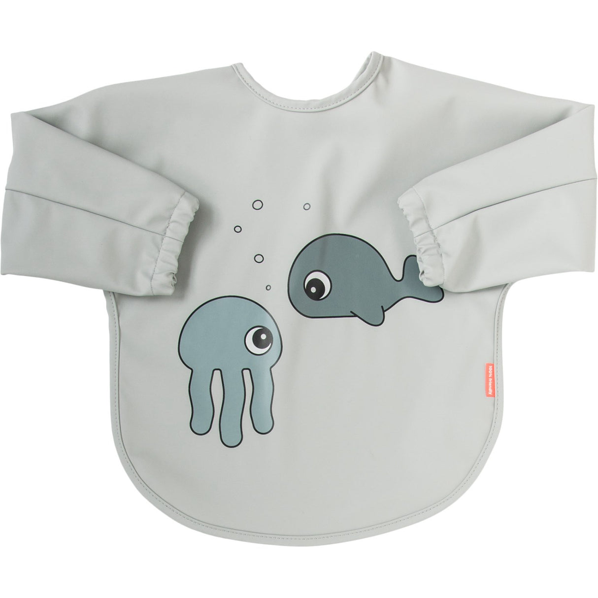 DonebyDeer Grå Bib m/ærmer 6-18m Sea friends