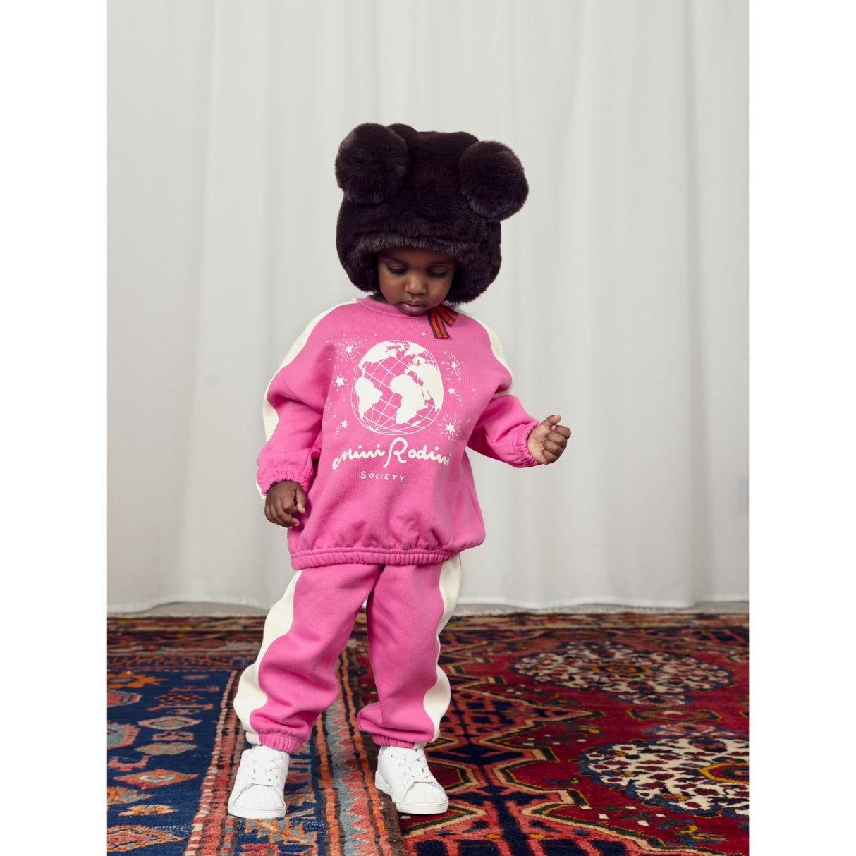 Mini Rodini Pink Mini Rodini Society Sp Sweatshirt