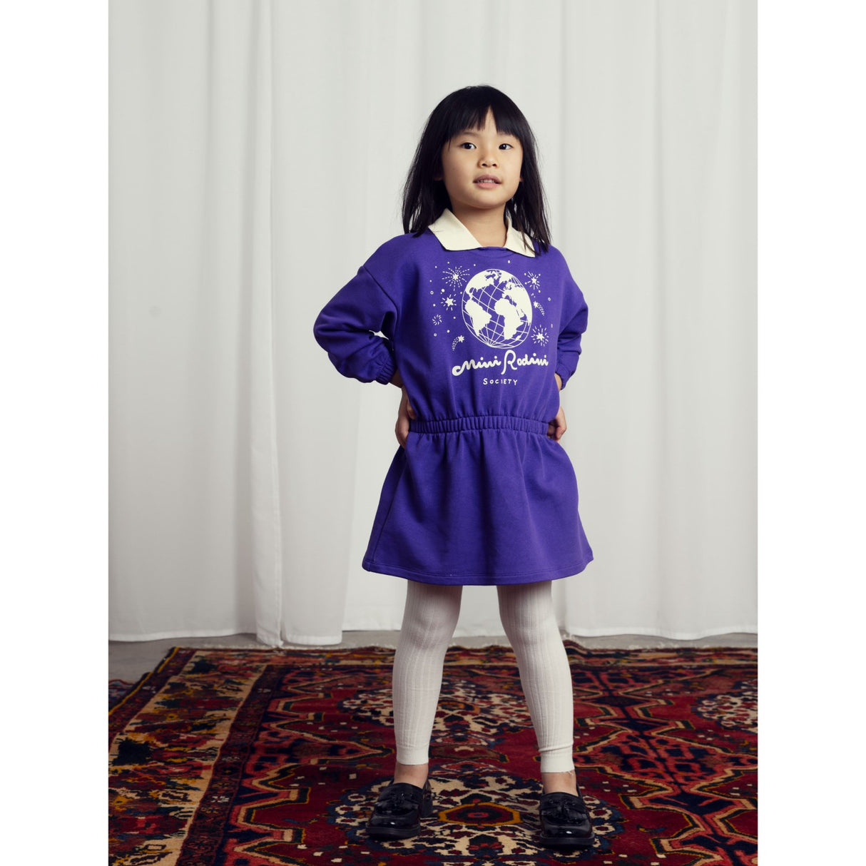 Mini Rodini Purple Mini Rodini Society Sp Sweat Dress