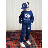 Mini Rodini Blue Mini Rodini Society Emb Sweatpants