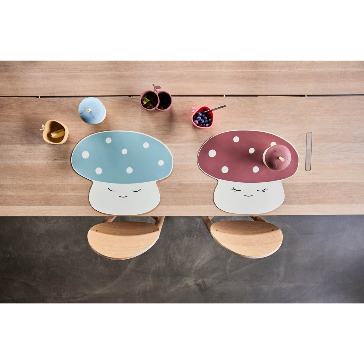 OYOY Offwhite/Pale Green Placemat Mushroom 2