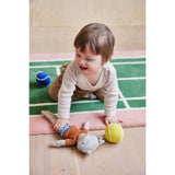 OYOY Yellow/Rose Tennis Ball Rattle