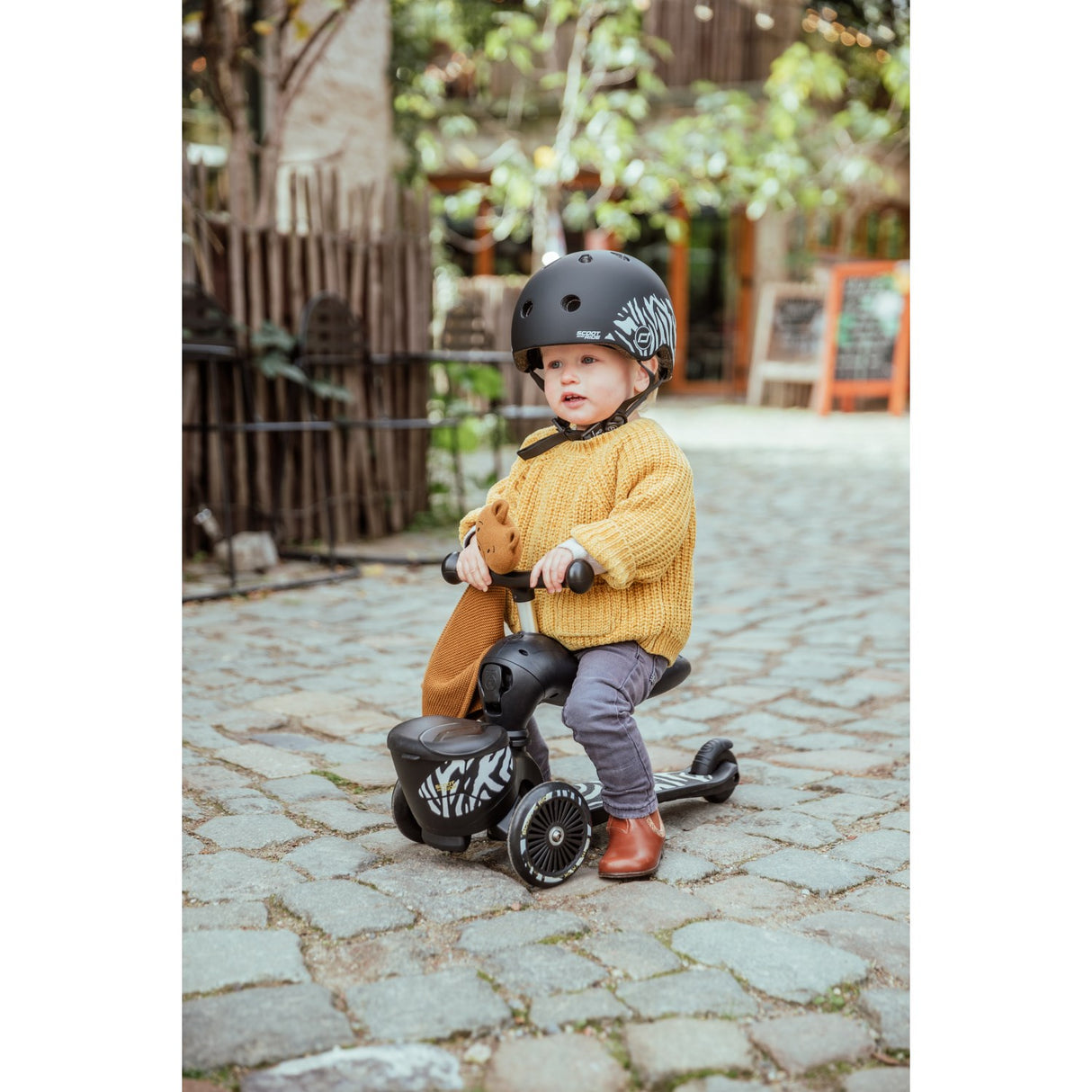 Scoot and Ride Lifestyle Safety Helmet Zebra