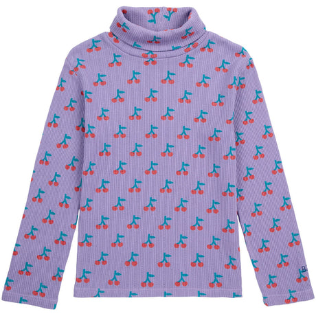 Bobo Choses Lavender Cherry All Over Turtle Neck LS T-Shirt