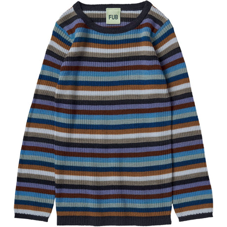 FUB Multi Stripe Rib Tee L/S