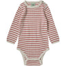 FUB Ecru/Red Baby Rib Bodysuit Ls