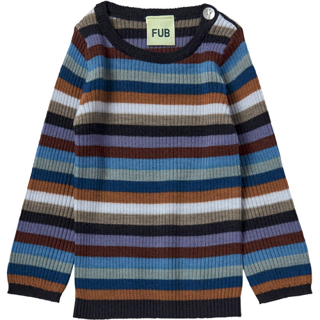 FUB Multi Stripe Baby Rib Tee L/S