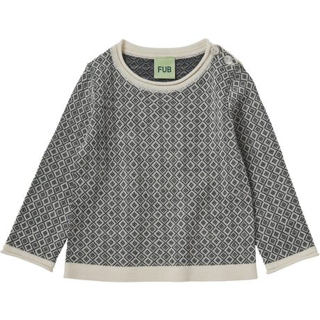 FUB Ecru/Dark Navy Baby Jaquard Tee L/S