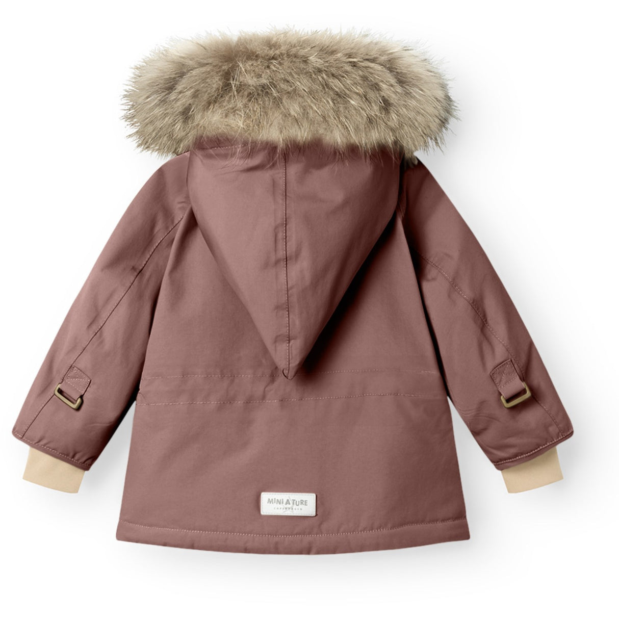 Mini A ture Light plum Wang Fleece Winter jacket w. Fur