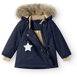 Mini A ture Outer space Wang Fleece Winter jacket w. Fur