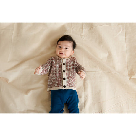 FUB Ecru/Clay/Misty Green Baby Nordic Cardigan