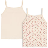 Konges Sløjd Buttercream/Bloomie Basic 2 Pack Strap Top Gots