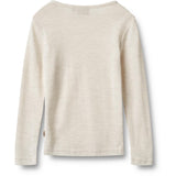 Wheat Eggshell Melange Wool Blouse Alfie