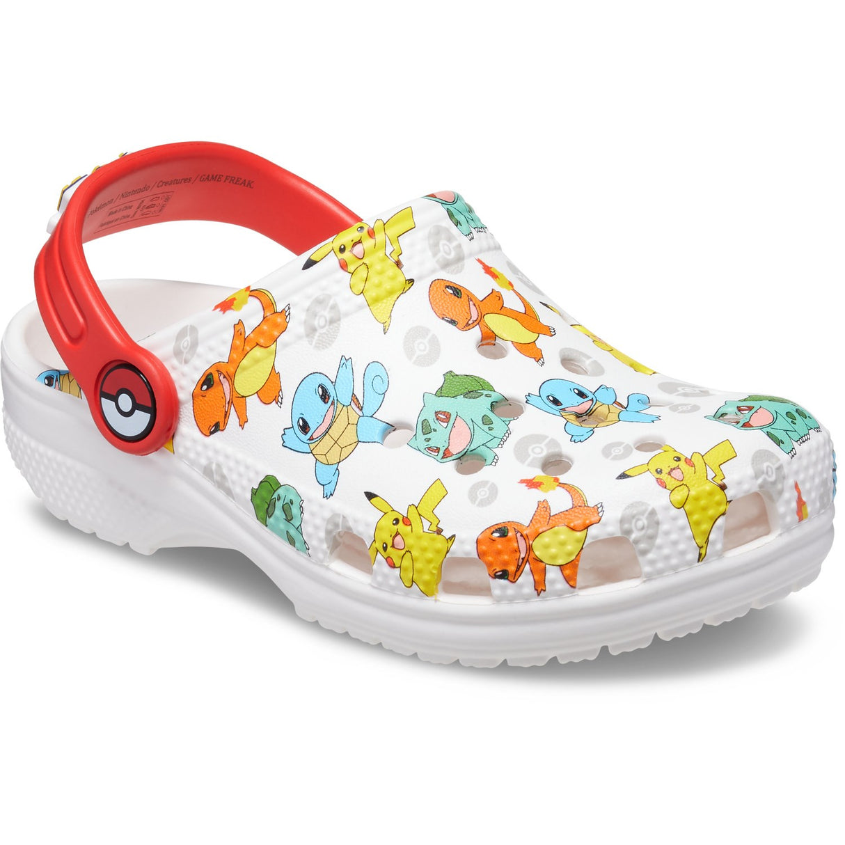 Crocs White/Multi Classic Pokemon Clog