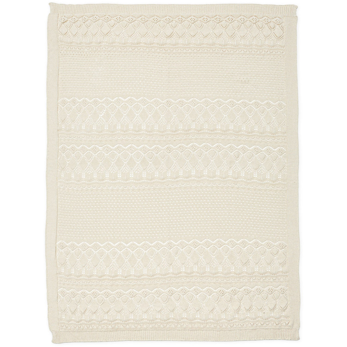 Cam Cam Copenhagen Off White Pointelle Baby Knit Throw