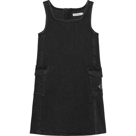 Calvin Klein Charcoal Grey Rgd Denim Dress