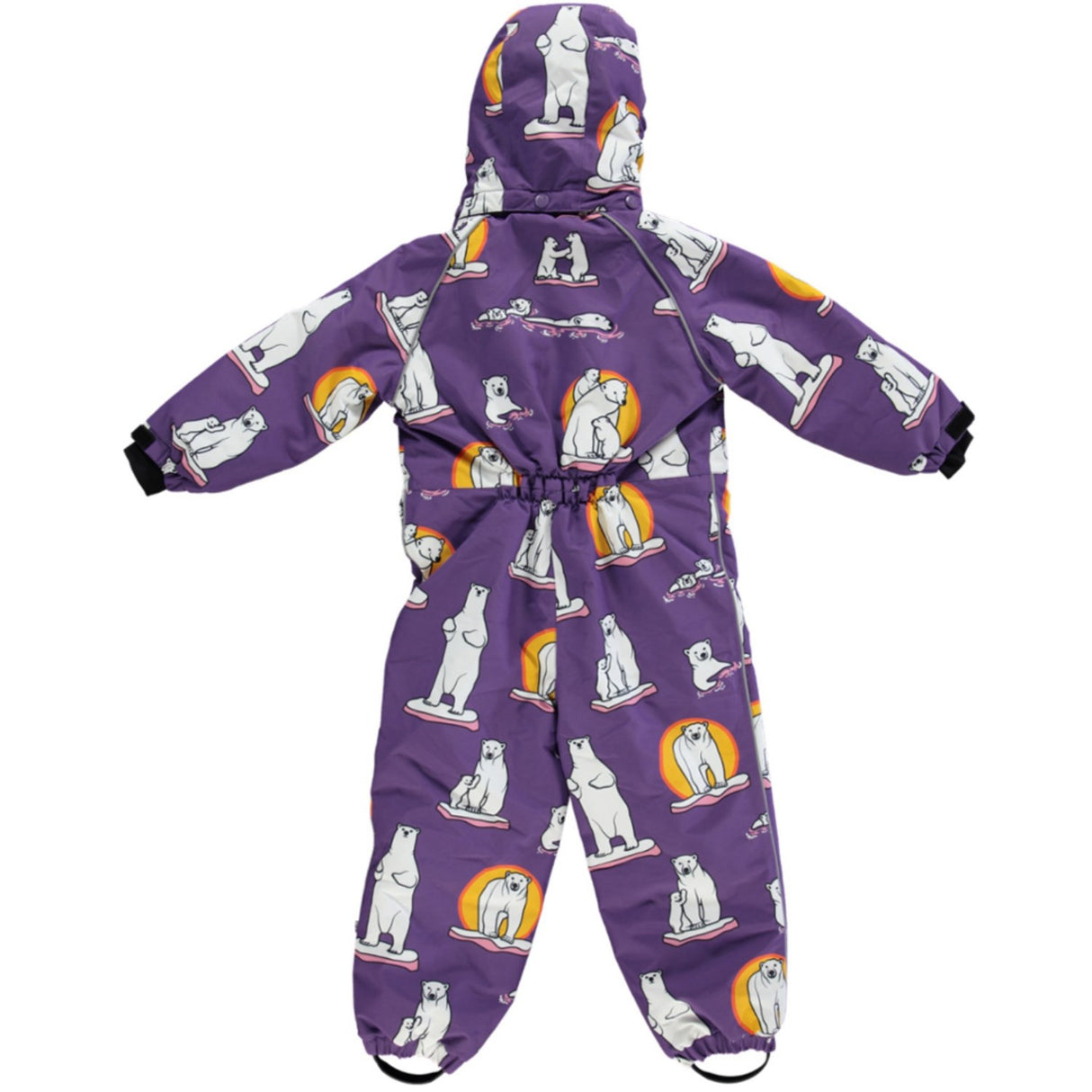 Småfolk Purple Heart Snowsuit Til Børn Med Isbjørne