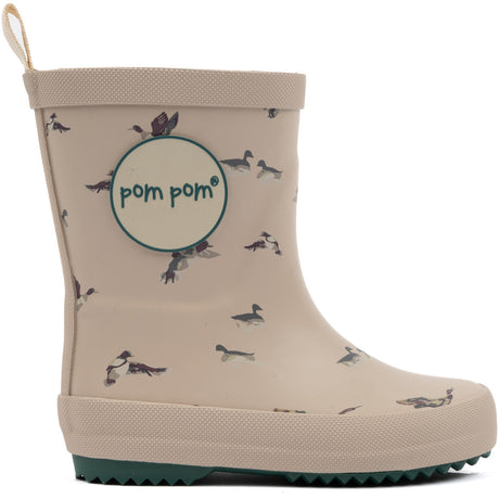 Pom Pom Duck/Emerald Green Wellies AOP