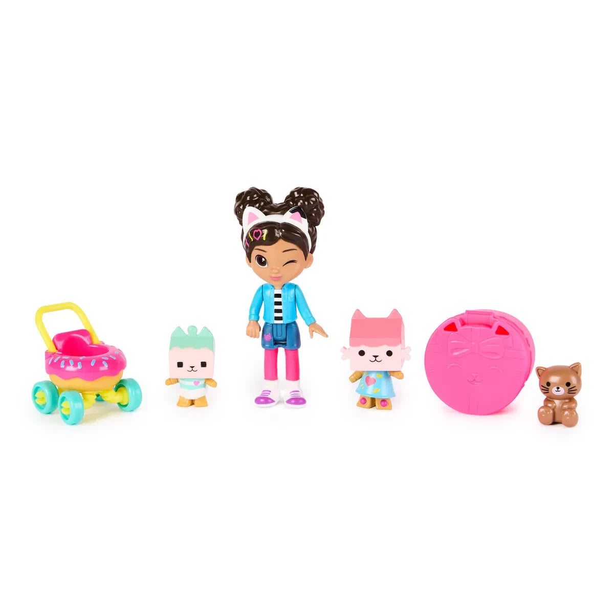 Gabby's Dollhouse Cat Grooming Figure Set.