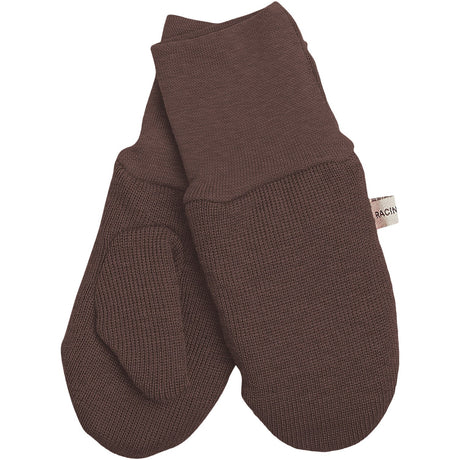 Racing Kids Mittens with Thumb Light Taupe Melange