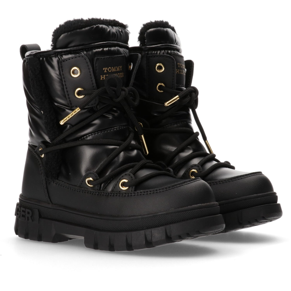 Tommy Hilfiger Black Fur Boot Black