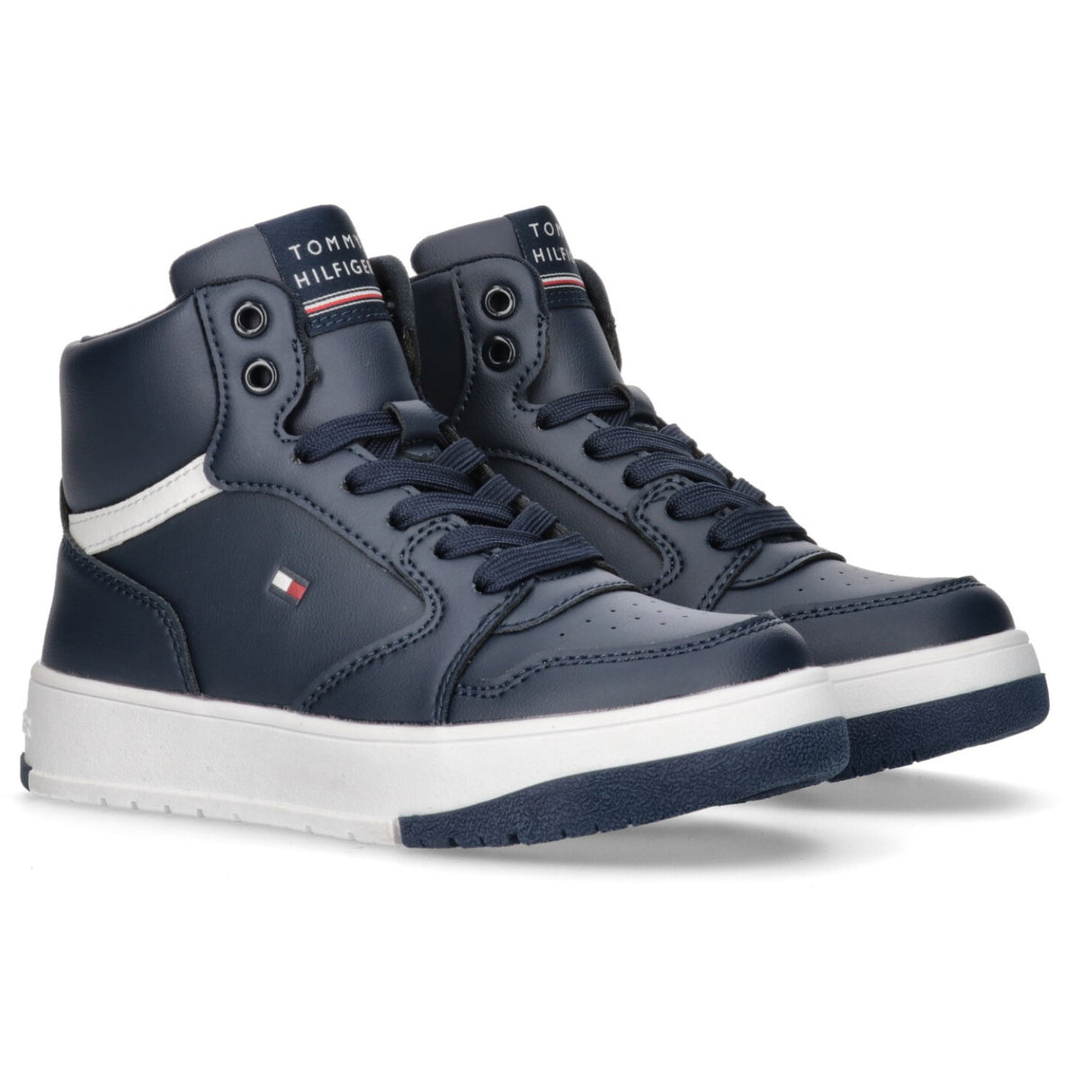 Tommy Hilfiger Blue Mid Cutlace-Up Sneaker Blue