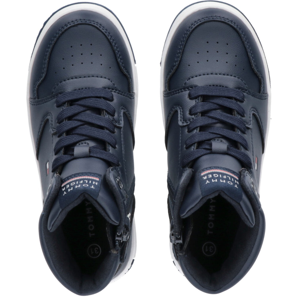 Tommy Hilfiger Blue Mid Cutlace-Up Sneaker Blue