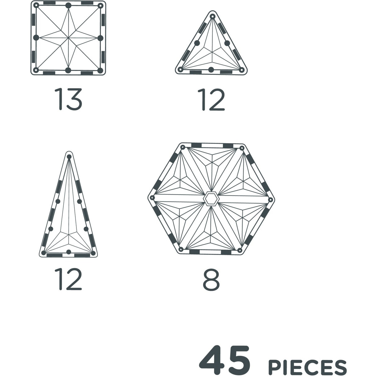 Cleverclixx Pastel  Geo Pack Pastel 45 pieces