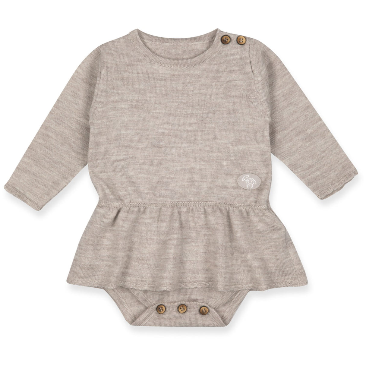 Lillelam Light Beige Romperkjole Baby Natur