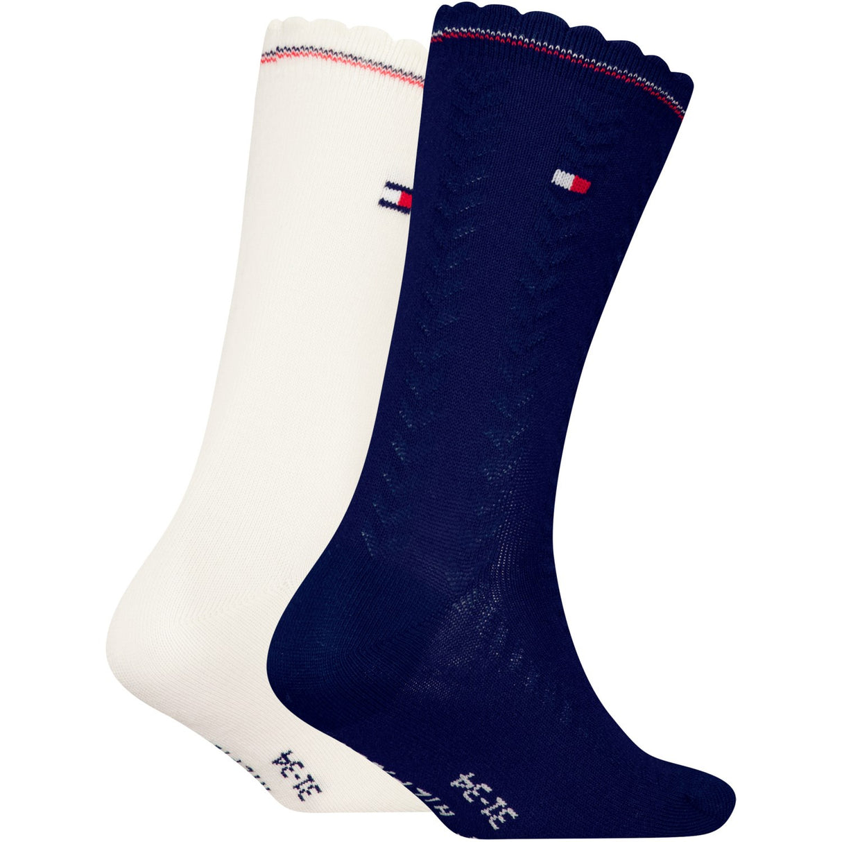 Tommy Hilfiger Navy Kids Socks 2-pack 3D Cable