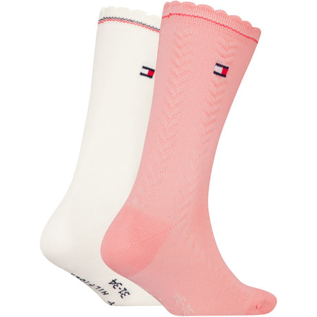 Tommy Hilfiger Soft Pink Kids Socks 2-pack 3D Cable