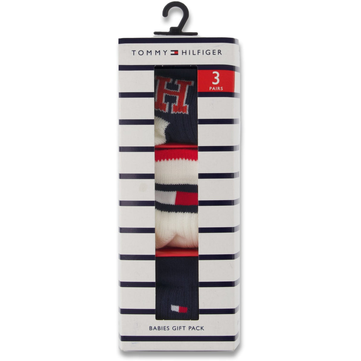 Tommy Hilfiger Navy Baby Socks 3-pack Iconic Giftbox