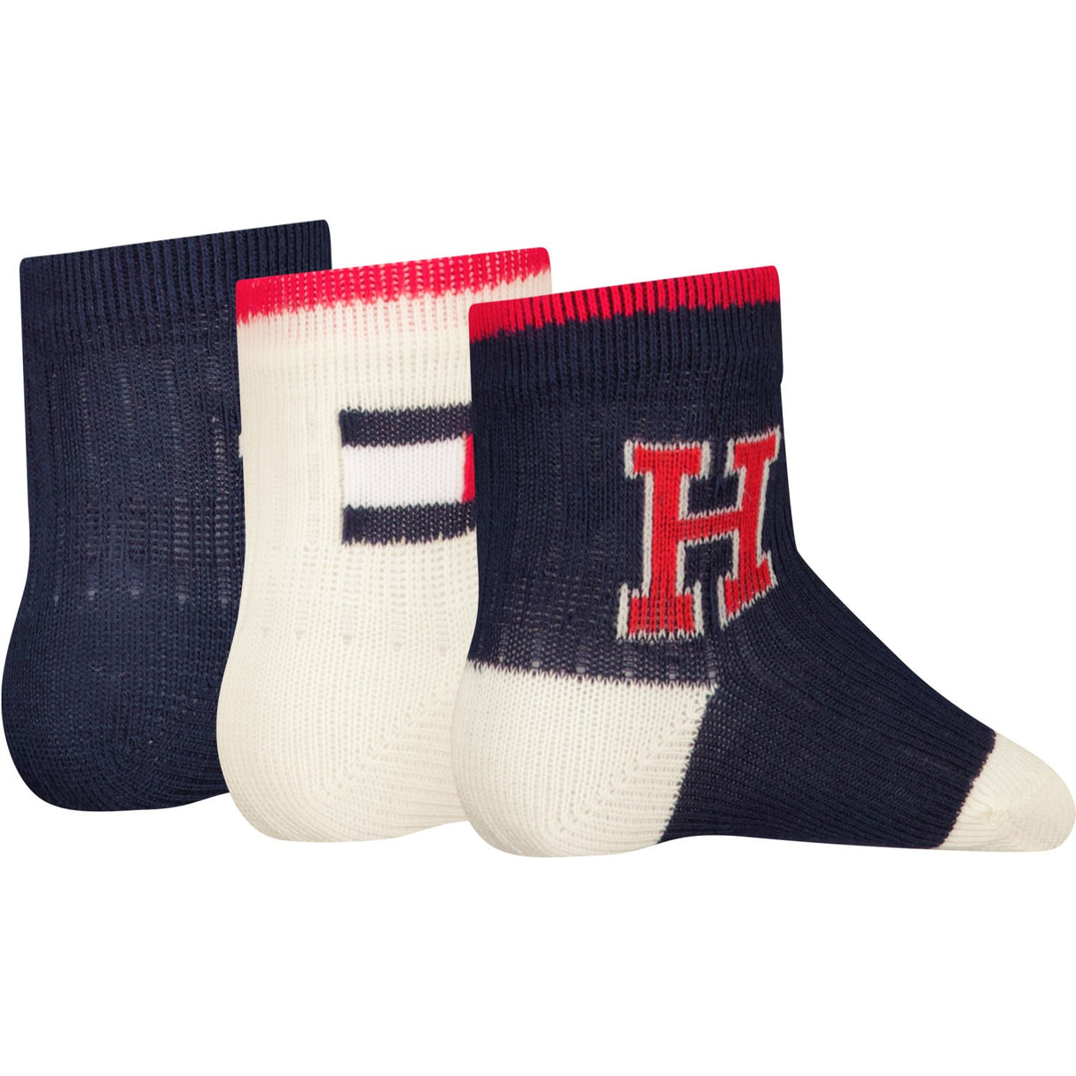 Tommy Hilfiger Navy Baby Socks 3-pack Iconic Giftbox