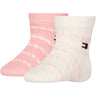 Tommy Hilfiger Soft Pink Baby Socks 2-pack Breton Stripe