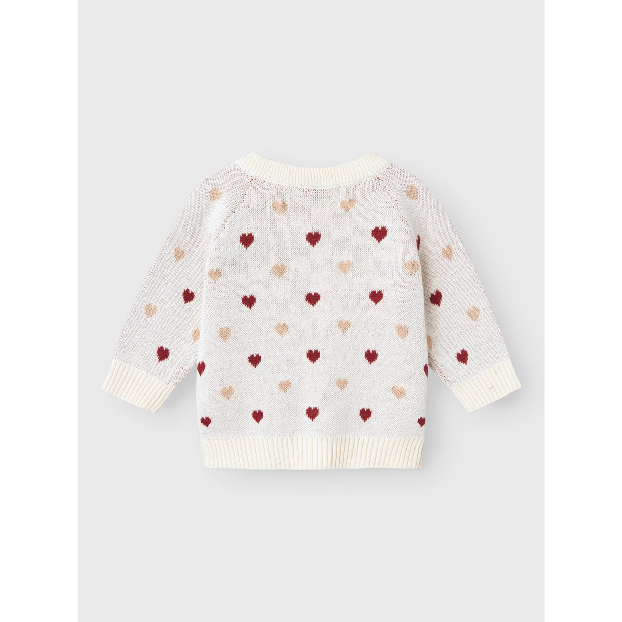 Lil'Atelier Turtledove Saran Knit Cardigan Heart