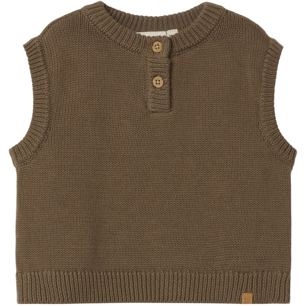 Lil'Atelier Shitake Ramlo Loose Short Knit Vest