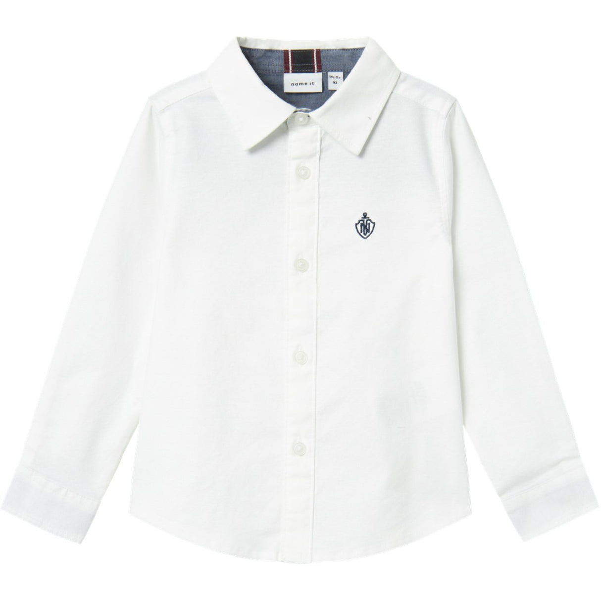 Name It Bright White Solid Rekid Shirt