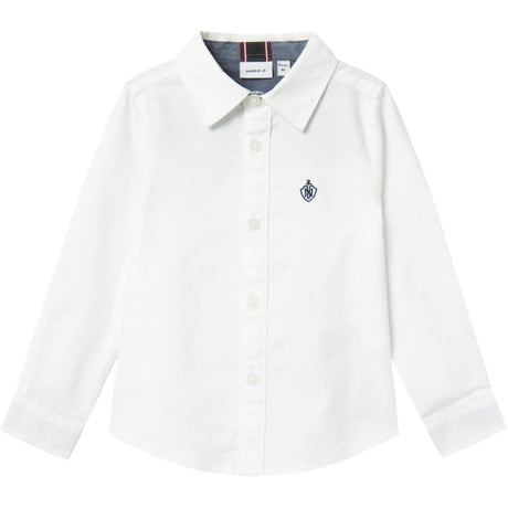 Name It Bright White Solid Rekid Shirt