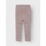 Name It Purple Dove Wriss Wool Knit Leggings