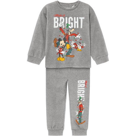 Name It Grey Melange Silva Mickey Mouse Nightset