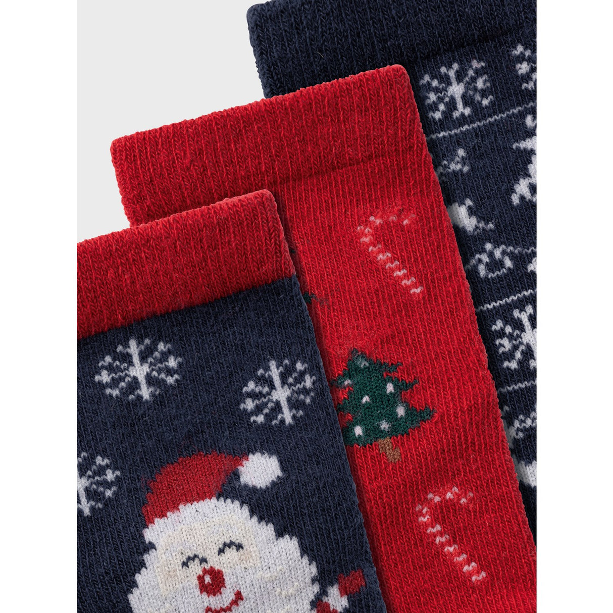 Name It Dark Sapphire Jester Red Richristmas 3-pack Socks