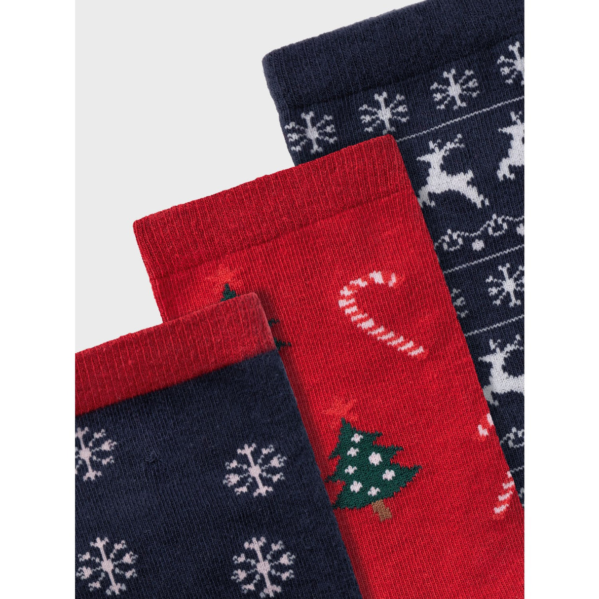 Name It Dark Sapphire Jester Red Richristmas 3-pack Socks