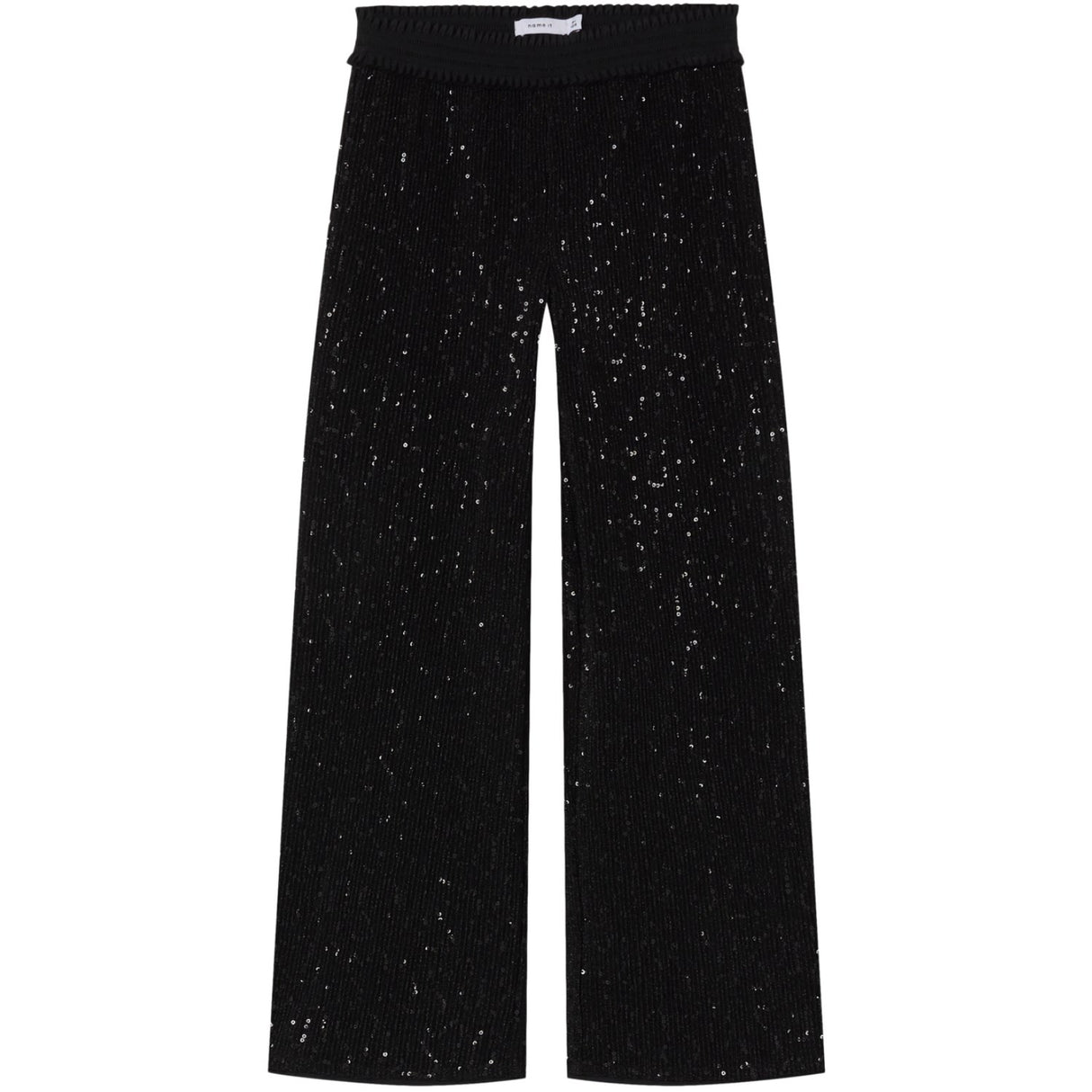 Name It Black Runic Sequin Wide Pants