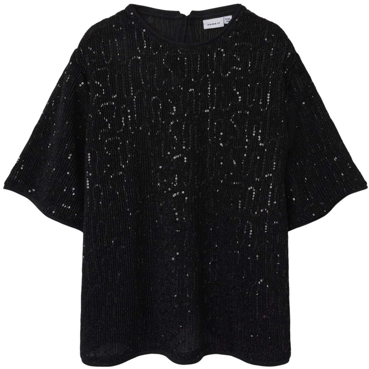 Name It Black Runic Sequin Top