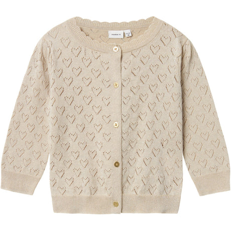 Name It Frosted Almond Riglitter Knit Cardigan