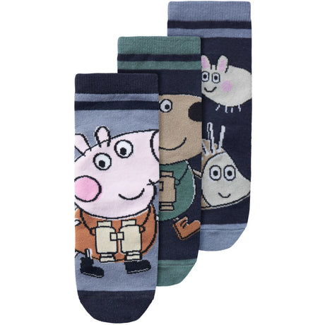 Name It Dark Sapphire Orla Peppa Pig 3-pack Socks